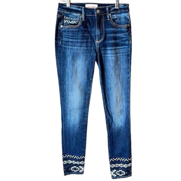 Driftwood Jackie High Rise Embroidered Jeans